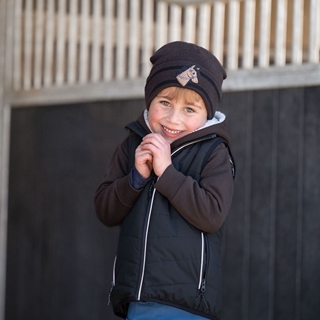 Gorro HKM Sports Equipment unisex marrón (talla infantil) - Imagen 2